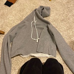 Dark gray cropped hoodie